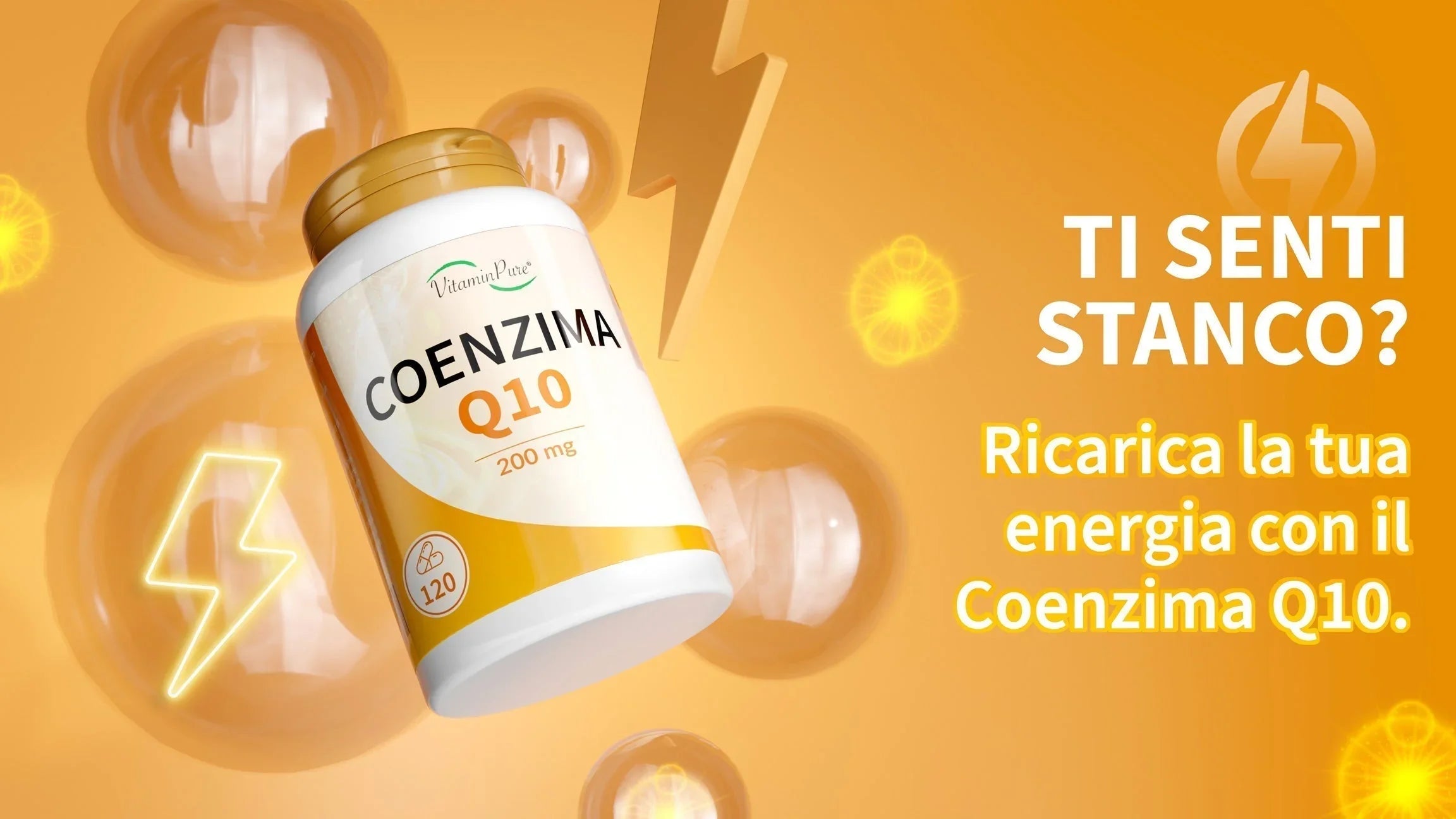 Ricarica la tua energia con il Coenzima Q10 da 200mg